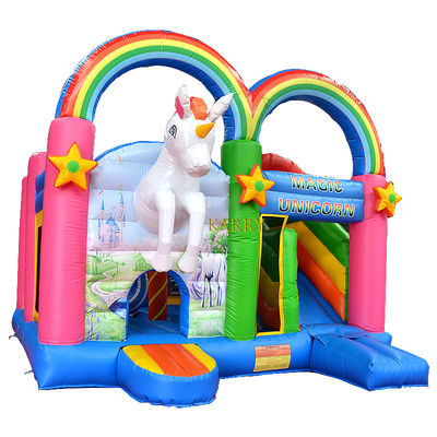 Unisex Rainbow Unicorn Bouncer Κάστρο με διαφάνεια Εμπορικό Παιδικό Παιδικό Παιδικό Παιδικό Παιδικό Πανεπιστήμιο