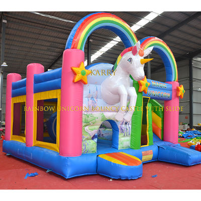 Unisex Rainbow Unicorn Bouncer Κάστρο με διαφάνεια Εμπορικό Παιδικό Παιδικό Παιδικό Παιδικό Παιδικό Πανεπιστήμιο