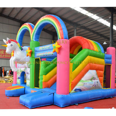 Unisex Rainbow Unicorn Bouncer Κάστρο με διαφάνεια Εμπορικό Παιδικό Παιδικό Παιδικό Παιδικό Παιδικό Πανεπιστήμιο