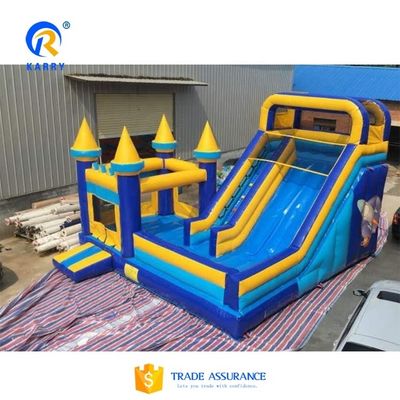 Προσαρμοσμένο μέγεθος Μπλε φουσκωτό Combo Castle Slide Jumping Castle Εμπορικό Bouncy House