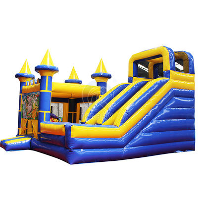 Προσαρμοσμένο μέγεθος Μπλε φουσκωτό Combo Castle Slide Jumping Castle Εμπορικό Bouncy House