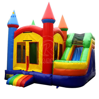 Προσαρμοσμένο χρώμα φουσκωτό κάστρο Slide Bounce House Combo με Slide
