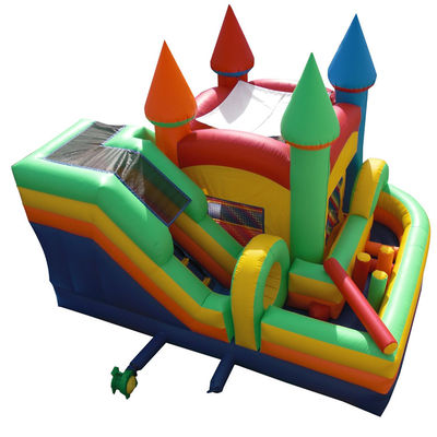 Προσαρμοσμένο χρώμα φουσκωτό κάστρο Slide Bounce House Combo με Slide
