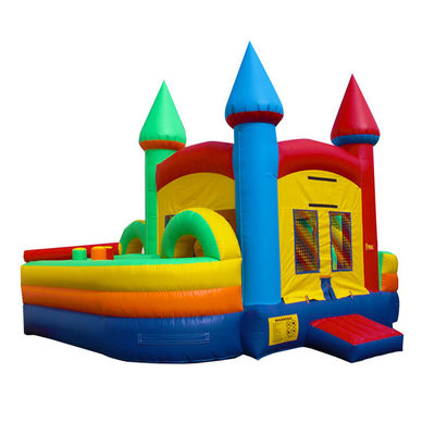 Προσαρμοσμένο χρώμα φουσκωτό κάστρο Slide Bounce House Combo με Slide