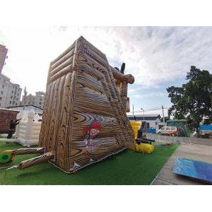 Προσαρμοσμένο χρώμα φουσκωτό Trampoline Combo Slide με ξύλινο Bouncy Castle και Slide