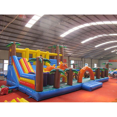 Προσαρμόσιμο Palm Tree Bounce House Wet Dry Bouncer Slide Combo με πιστοποιητικό EN14960