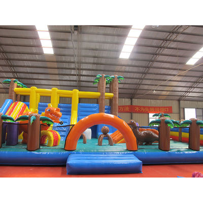 Προσαρμόσιμο Palm Tree Bounce House Wet Dry Bouncer Slide Combo με πιστοποιητικό EN14960