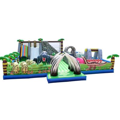 Πιστοποιητικό CE Φορητό Dino φουσκωτό Trampoline Bouncer Combo City Slide για παιδιά