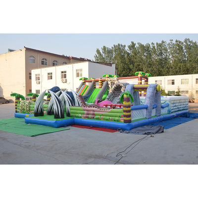 Πιστοποιητικό CE Φορητό Dino φουσκωτό Trampoline Bouncer Combo City Slide για παιδιά