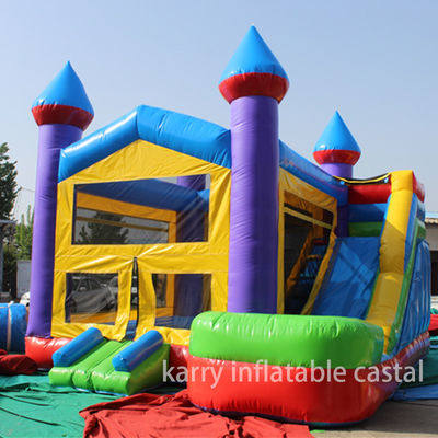 EN14960 Πιστοποιημένο φουσκωτό κάστρο Slide Combo 5 σε 1 με προσαρμοσμένο σχεδιασμό