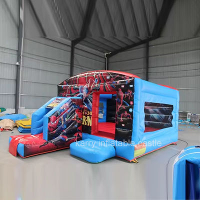 Εξωτερική Διασκέδαση Spiderman φουσκωτός Bouncer Κάστρο συνδυασμός Slide και Bouncy House