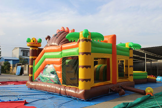 Παιδιά Δεινόσαυρος Πάρκο Διασκέδασης Bouncy Castle με Slide Set Inflatable Dino Park Combo