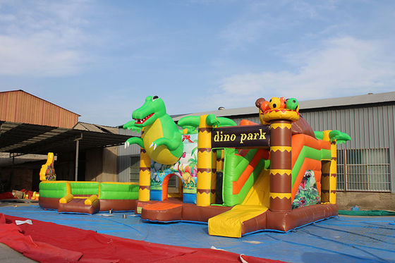 Παιδιά Δεινόσαυρος Πάρκο Διασκέδασης Bouncy Castle με Slide Set Inflatable Dino Park Combo