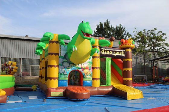 Παιδιά Δεινόσαυρος Πάρκο Διασκέδασης Bouncy Castle με Slide Set Inflatable Dino Park Combo