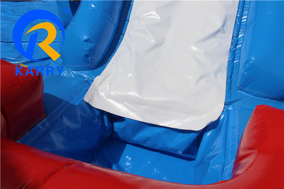 Ενήλικες Πυροβόλο υγρό / ξηρό συνδυασμό Bounce House Slide με ψηφιακή εκτύπωση και φουσκωτή