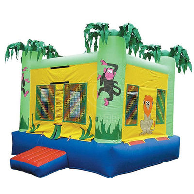 Προσαρμοσμένο χρώμα Palm Tree Bouncy Castle με Slide Pool Πνευματώδες Bounce House