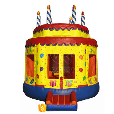 Προσαρμοσμένο χρώμα Palm Tree Bouncy Castle με Slide Pool Πνευματώδες Bounce House