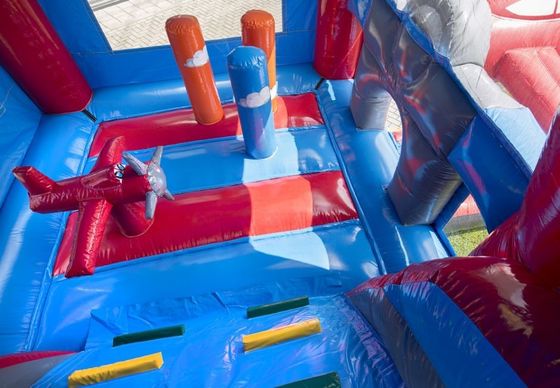 Ηλικιακό φάσμα 14 ετών μέχρι το κάστρο Slide Combo φουσκωτό Jumping Castle αεροπλάνο για παιδιά