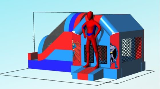 4*7*3.5m ή προσαρμοσμένο μέγεθος Spider Man φουσκωτό Jumping Castle Slide Combo για πάρτι
