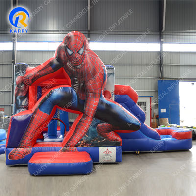 Ναυτιλία από θάλασσα/αεροπορία PVC Spiderman Inflatable Bounce House με Slide Combo
