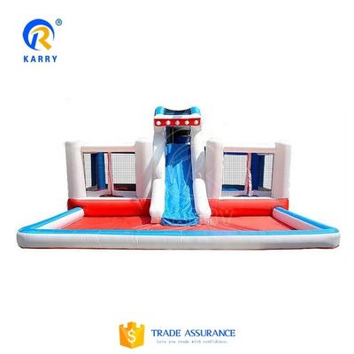 Castle Kids Πνευματώδης καρχαρίας άλμα σπίτι άλμα με υδρόδρομο και φορητό σχεδιασμό