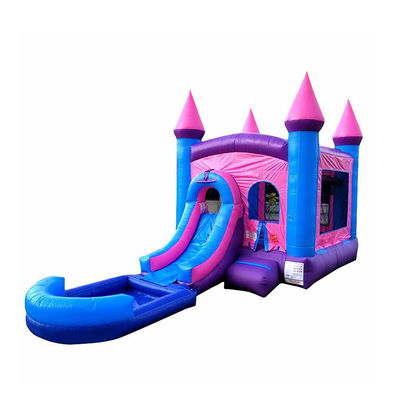 Ανατινάξτε το Moonwalk Bouncer Jumping Bounce House Bouncy Castle Συνδυασμός με γυάλινη λίμνη