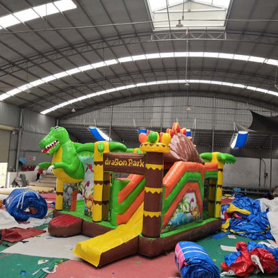 Εμπορικό Bouncy House PVC φουσκωτό Bouncer Κάστρο Combo Slide στο Jungle Dino Park