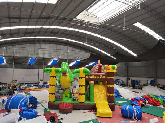 Εμπορικό Bouncy House PVC φουσκωτό Bouncer Κάστρο Combo Slide στο Jungle Dino Park