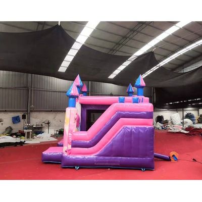 5*5*4.2m Πνευματώδης Αεροπετάχτης Κάστρο Combo Slide για Pink Princess