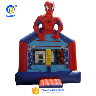CE Blower συμπεριλαμβανομένου Spider-Man Inflatable Bouncer Custom Εμπορικό Bounce House