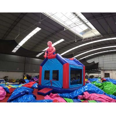 CE Blower συμπεριλαμβανομένου Spider-Man Inflatable Bouncer Custom Εμπορικό Bounce House