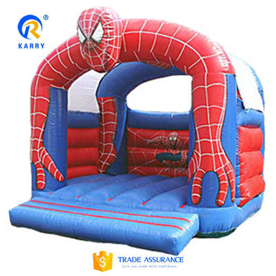 PVC προσαρμοσμένο χρώμα Spider-Man Ανεβασμένο κάστρο για εξωτερικά παιδικά φουσκωτά αθλήματα
