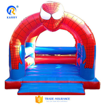 PVC προσαρμοσμένο χρώμα Spider-Man Ανεβασμένο κάστρο για εξωτερικά παιδικά φουσκωτά αθλήματα