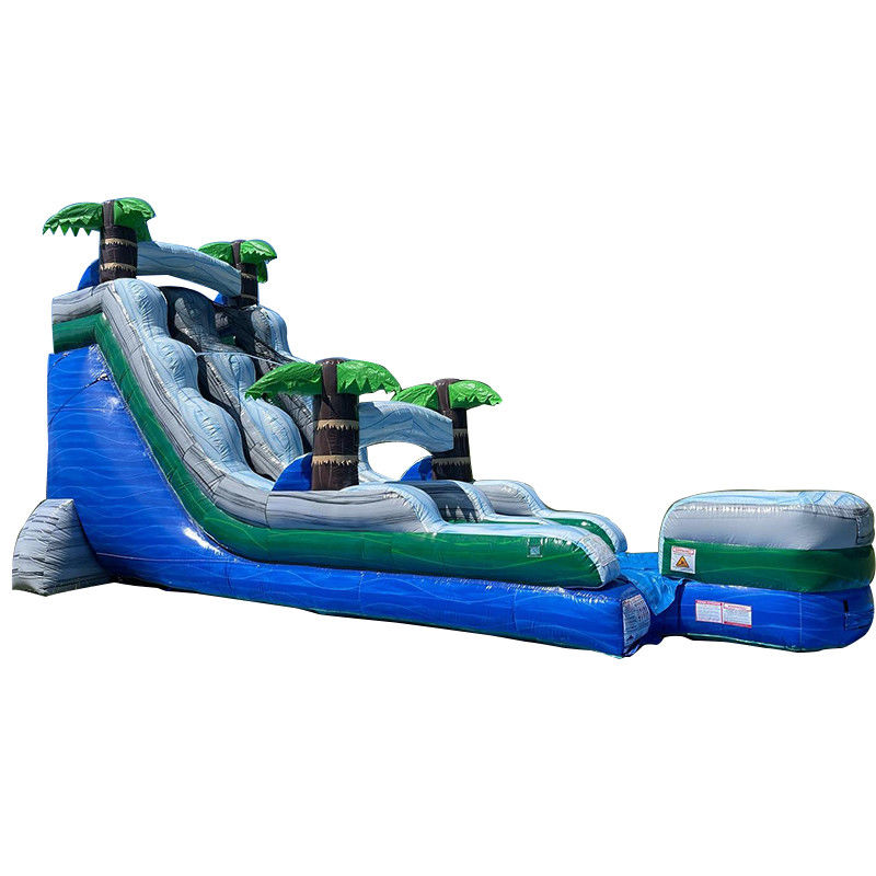 Ενηλίκων μεγέθους φουσκωτά Jumper PVC φουσκωτά Air Jumping Slides Combo με Splash Pool