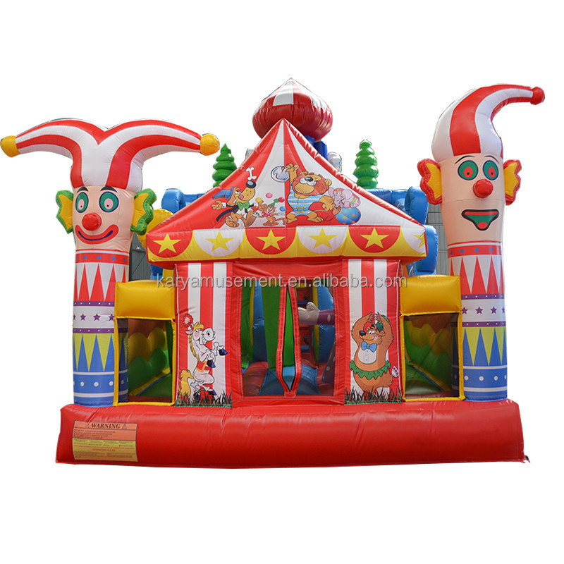 14 Χρόνια ανερχόμενα Unisex Τελευταίο PVC φουσκωτό τσίρκο Κάστρο με Slip N Slide Διασκεδαστικό πάρτι της πόλης