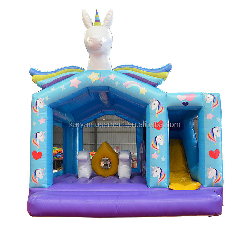 Unisex PVC Εξαιρετικό Rainbow Unicorn Inflatable Bouncer Jumping Castle για παιδική χαρά