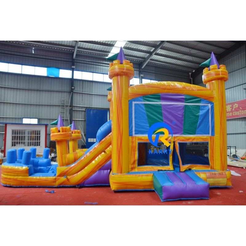 Κάρυ Εμπορικό Κάστρο Slide Combo Κίτρινο Μαγικό Χρώμα Bounce House για ενήλικες και παιδιά