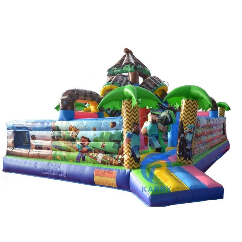 0.55mm PVC Tarpaulin Inflatable Bouncy Castle Ορυχείο/Χειροτεχνία Πάρκο διασκέδασης για παιδικό παιχνίδι