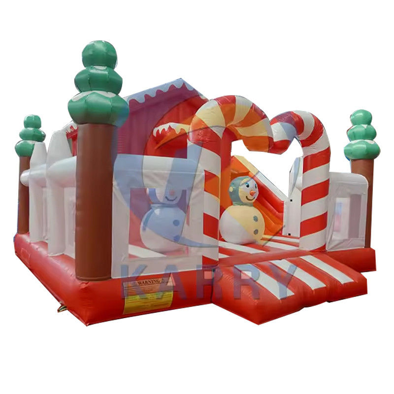 Χριστουγεννιάτικο δέντρο συνδυασμός Bouncy Slide Inflatable Castle Slider για εξωτερική διασκέδαση παιδικής χαράς