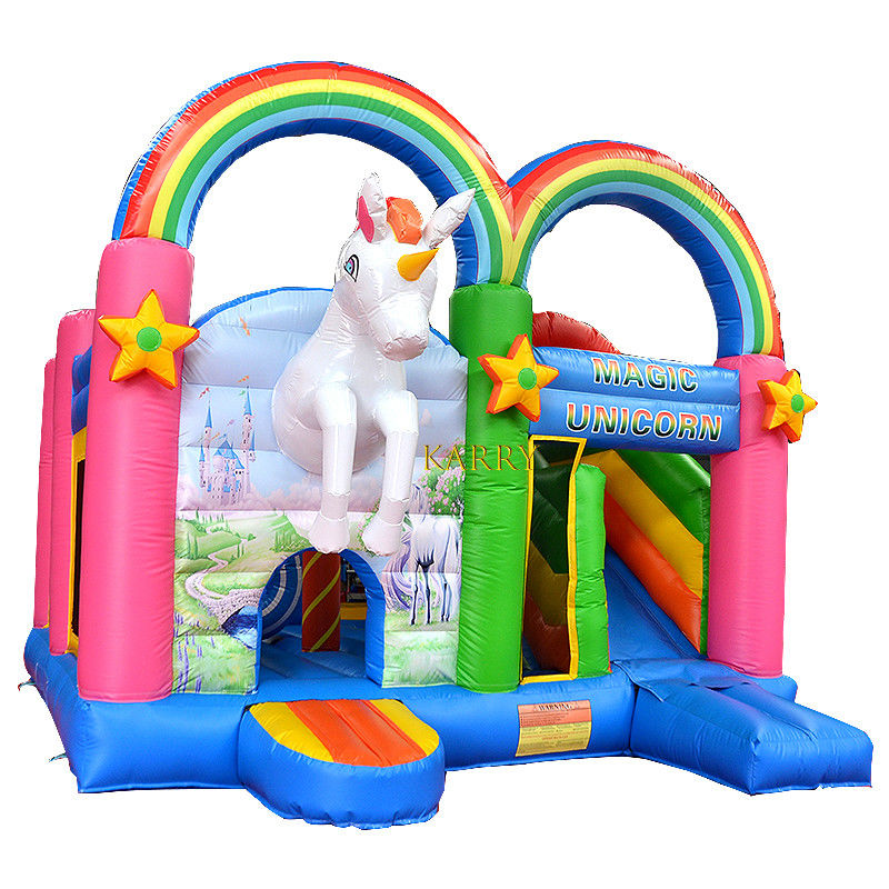 Unisex Rainbow Unicorn Bouncer Κάστρο με διαφάνεια Εμπορικό Παιδικό Παιδικό Παιδικό Παιδικό Παιδικό Πανεπιστήμιο