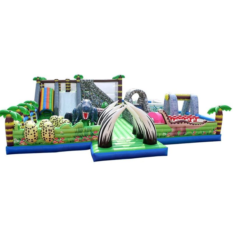 Πιστοποιητικό CE Φορητό Dino φουσκωτό Trampoline Bouncer Combo City Slide για παιδιά