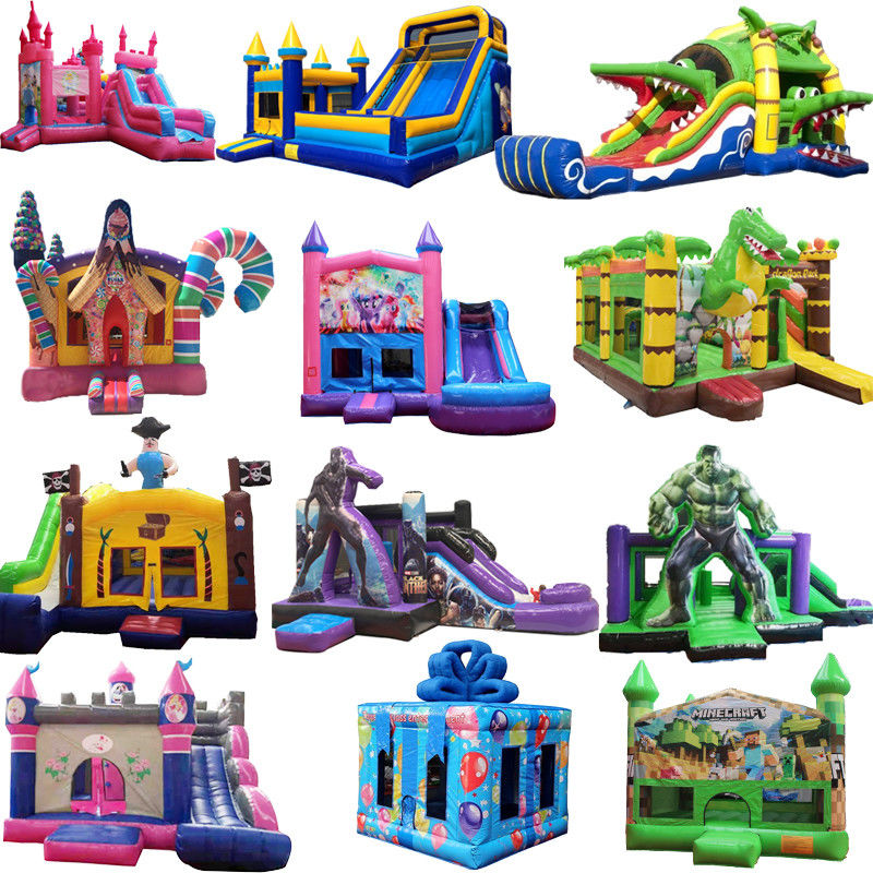 Οικιακό Unisex πολύχρωμο Bouncy Castle Οίκος και υδρόρρευση Πάρτι ενοικίαση με αναπνευστήρα