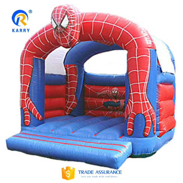 PVC προσαρμοσμένο χρώμα Spider-Man Ανεβασμένο κάστρο για εξωτερικά παιδικά φουσκωτά αθλήματα